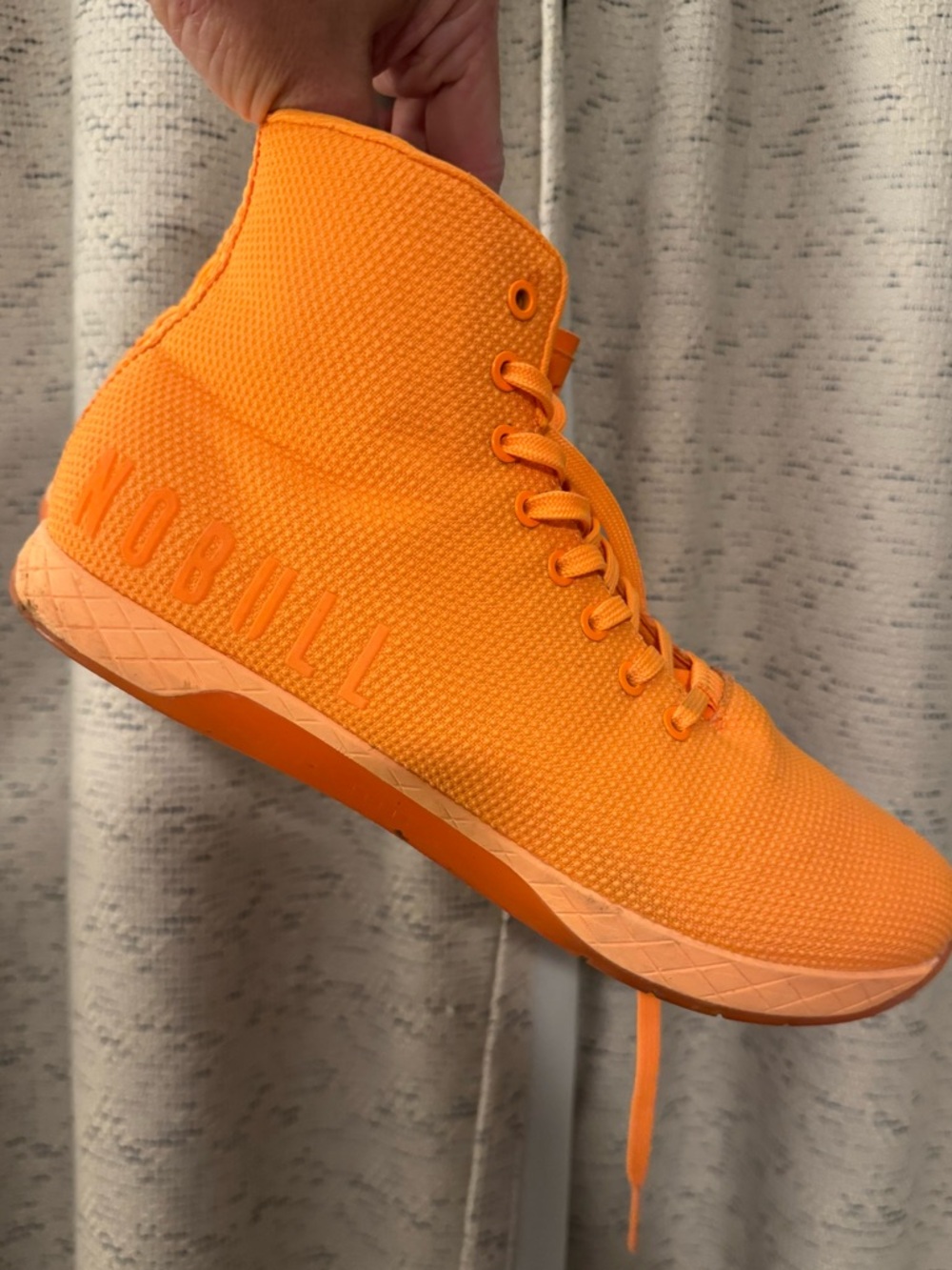 Like New NOBULL Men's High-Top Training Shoe — Orange